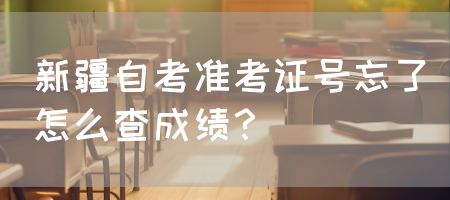 新疆自考准考证号忘了怎么查成绩？