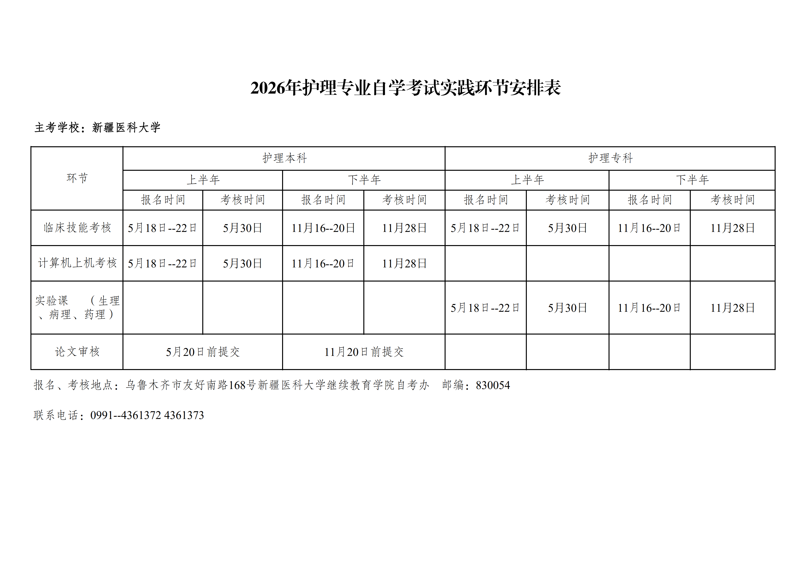 关于新疆2026年自考各主考院校实践性环节考核的通知！(图4)